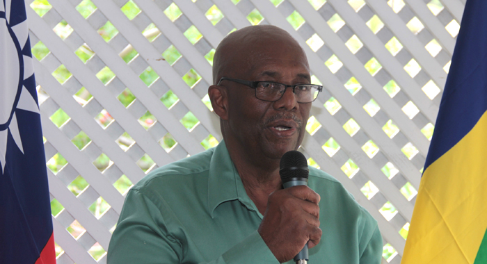Leader of the Opposition, Arnhim Eustace speaking at at a May 20 event of the Taiwan embassy at which he reaffirmed his support for SVG-Taiwan ties. (IWN photo)