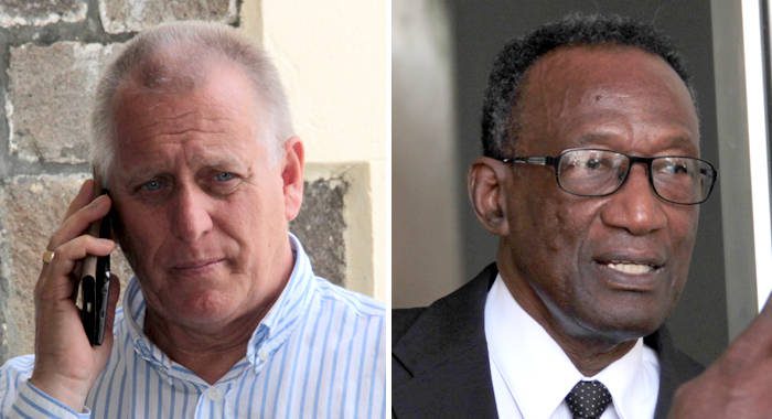 Businessman Dave Ames, left, fled St. Vincent in June after he and his  lawyer Samuel Commissiong, right, were summoned to court on several charges. (IWN photos)