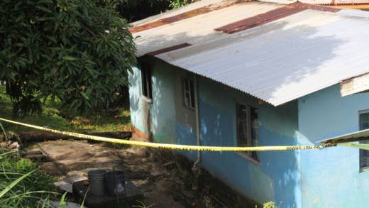 The fire started at the back of the elderly man's house. (IWN photo)