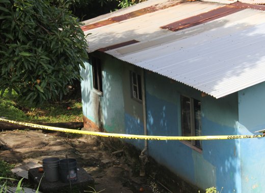 The fire started at the back of the elderly man's house. (IWN photo)