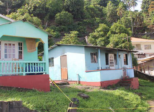 Nanton lived in the house at the right, which is located next to his stepdaughter's house, left. (IWN photo)