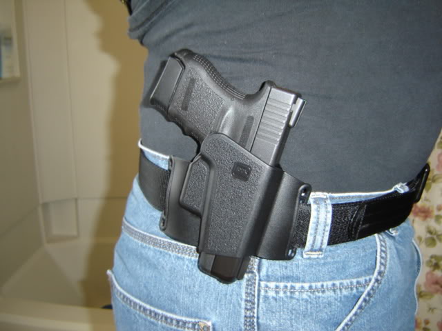 Gun in holster