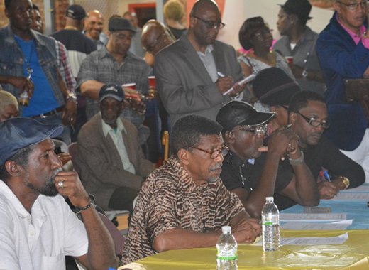 Judges and patrons at Saturday's show in New York.