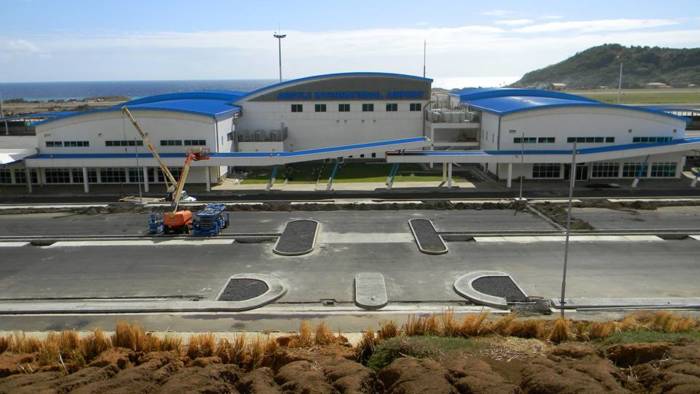 The terminal building and parking area seen in this photo uploaded to the Friends of AIA Facebook page on June 28. 