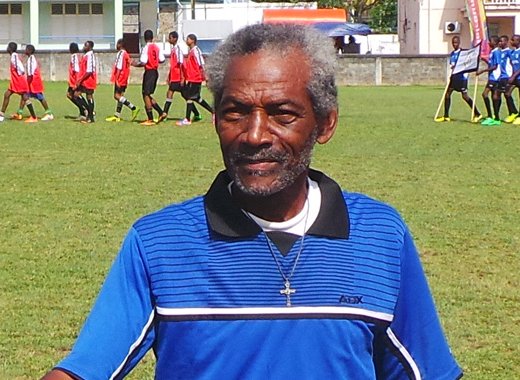 Fred Trimmingham at opening of 2014 Breakaway Masters Firms Football Tournament. (Photo: E. Glenford Prescott) 