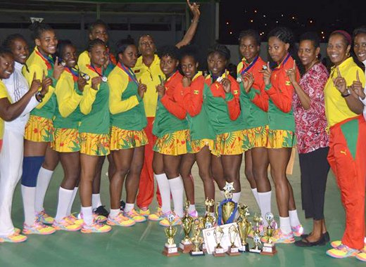 The victorious Grenada Netball Team. 