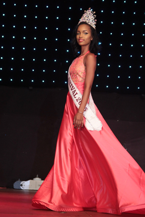 Miss Carival 2015 De Yonté Mayers makes her final walk on Saturday. (IWN photo)