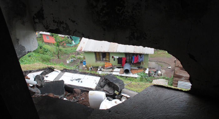 A view from inside the damaged house. (IWN photo)