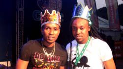 Power Soca Monarch, Hypa 4000, left, and Ragga Soca Monarch, Chewalee Johnson. (IWN photo)