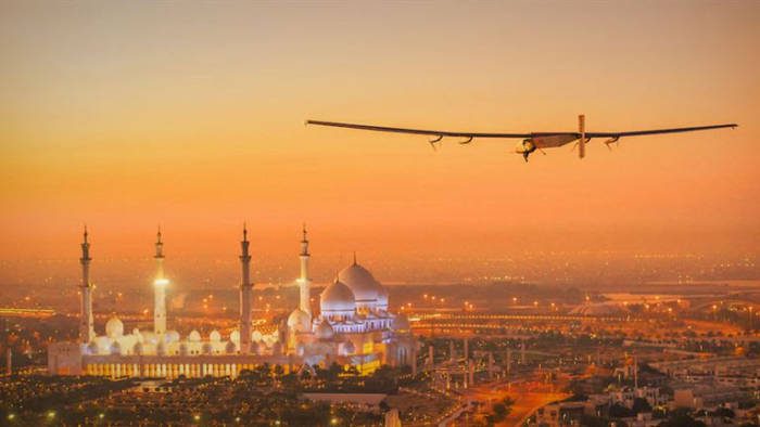 The solar-powered aircraft, Solar Impulse.