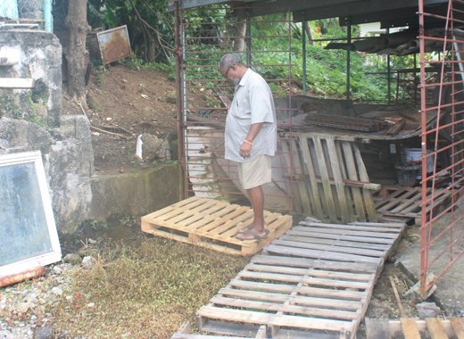 Fountain resident Stephen Pollard is using wooden pallets to get around certain parts of his home. (IWN photo)