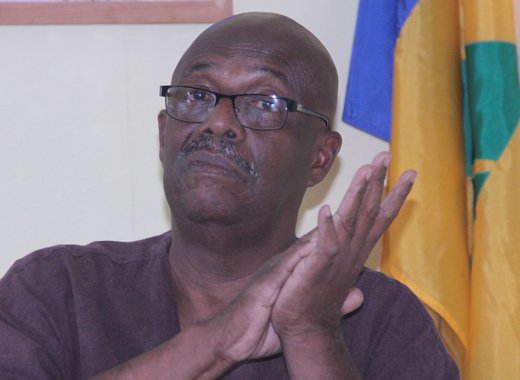 President of the NDP and Leader of the Opposition, Arnhim Eustace speaking to IWN on Thursday. (IWN photo)