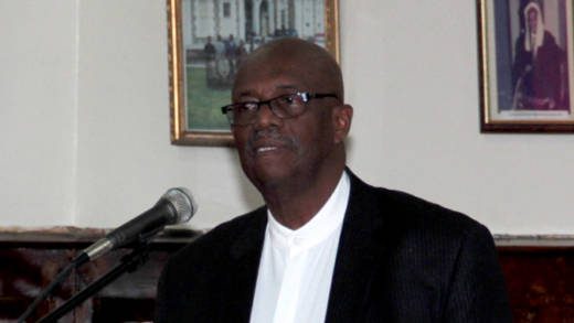 Leader of the Opposition, Arnhim Eustace speaks during the obituary segment of  Thursday's meeting of Parliament. (IWN photo)