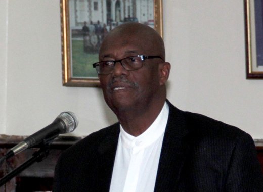 Leader of the Opposition, Arnhim Eustace speaks during the obituary segment of  Thursday's meeting of Parliament. (IWN photo)