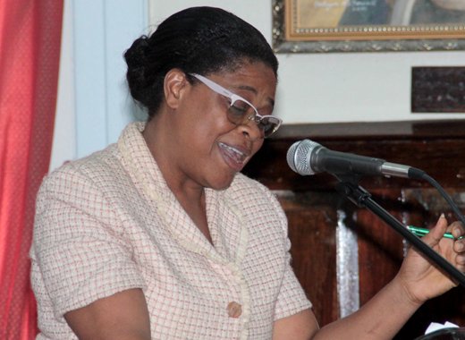 Parliamentary Secretary in the Ministry of Education, Sen. Deborah Charles is "Hitler" at home. (IWN photo)