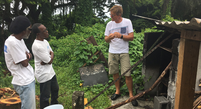 A demonstration of the biochar kiln oven.