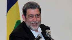 Prime Minister Dr. Ralph Gonsalves, seen in this Aug. 2, 2016 IWN photo turned 70 on Monday, Aug. 8. He said one day later that he is in good health.