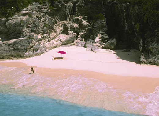 A typical Bermuda beach.