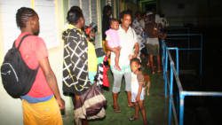 At least 25 persons from Buccament Bay went into emergency shelter Wednesday night. (IWN photo)