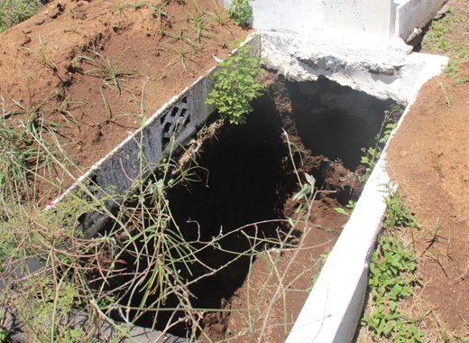 The full length of this grave was excavated to a depth of about four feet. (IWN photo)