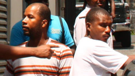 The accused, Ezra Harry, left, and Simeon Francois. 