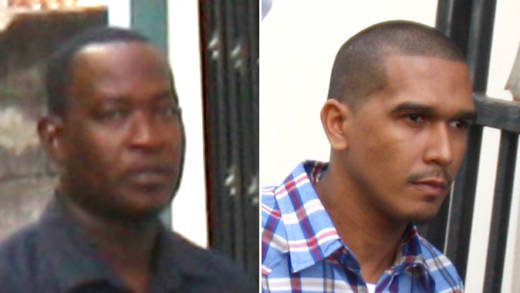 The accused, Gabriel Hutchins, left, and Junior Gomez.