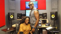 Jacqueline and Kevin Lyttle  in one of Tarakon's Executive Studio in Miami. (IWN photo)
