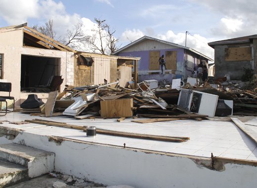 Hurricane Matthew left extensive damage when it struck Lowe Sound, North Andros, the Bahamas on Thursday. (Photo: CMC/IWN)