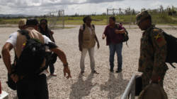 Members of the CDEMA team arrived at the EOC in Les Cayes, Haiti for Monday's multi-sectoral meeting. (Photo: CMC/IWN)