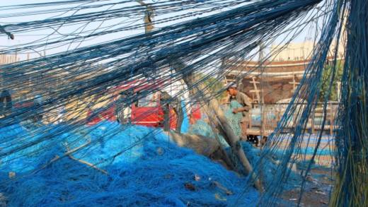 The grave dangers of fishing nets are underestimated. Credit: Zofeen Ebrahim/IPS.