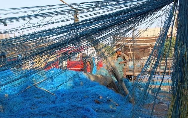 The grave dangers of fishing nets are underestimated. Credit: Zofeen Ebrahim/IPS.