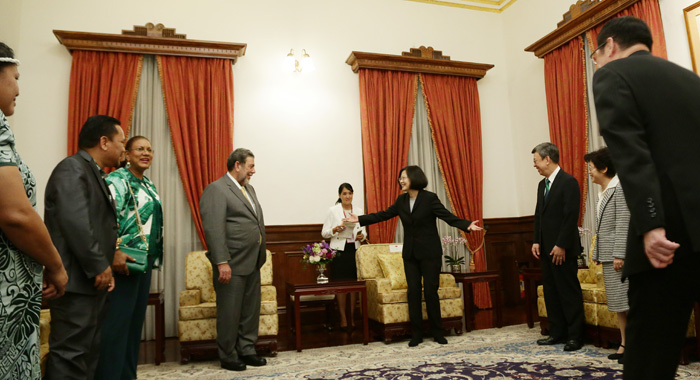 Prime Minister Gonsalves and President Tsai.