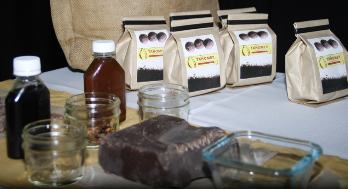 Some of Tahomey's products. (Photo: Kenton X. Chance)