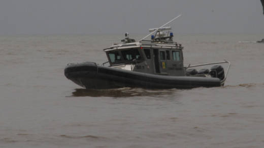 An SVG Coast Guard vessel during a search and rescue operation in 2016. (iWN photo)