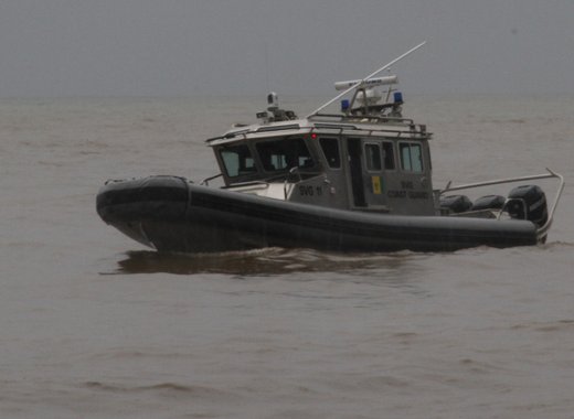 An SVG Coast Guard vessel during a search and rescue operation in 2016. (iWN photo)