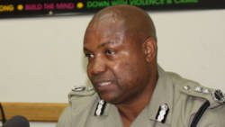 Acting Deputy Commissioner of Police, Colin John address the media on Monday. 