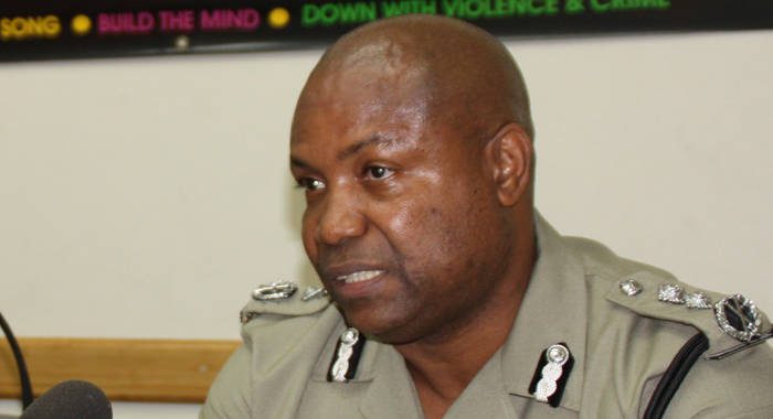 Acting Deputy Commissioner of Police, Colin John address the media on Monday. 