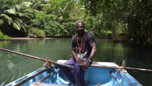 One of Dominicas many navigable rivers.