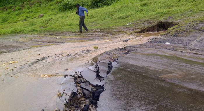 Road near Argyle Airport collapses -- again – iWitness News