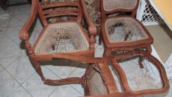 Broken furniture, which Stephen Pollard said was damaged by the family for whom NEMO rented the house. 