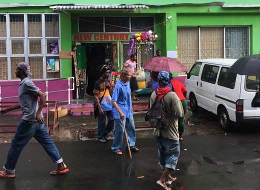 The Chinese man was shot outside this store, Wednesday night. (IWN photo)