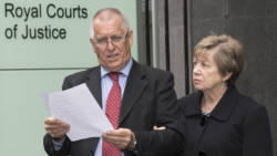 Dave and Carol Ames outside court in London on Monday.