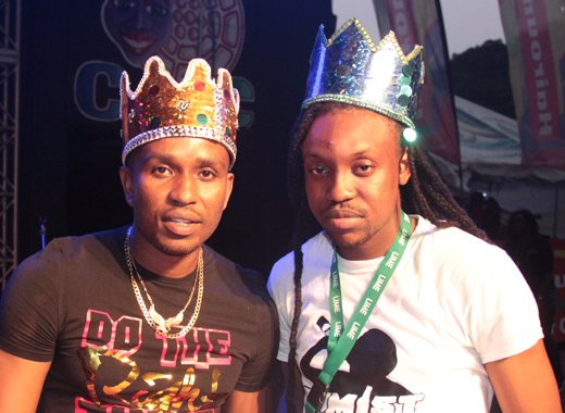 Defending Ragga Soca Monarch, Chewalee Johnson, right, and Soca Monarch, Shane Hypa 4000 Husbands. (iWN file photo)