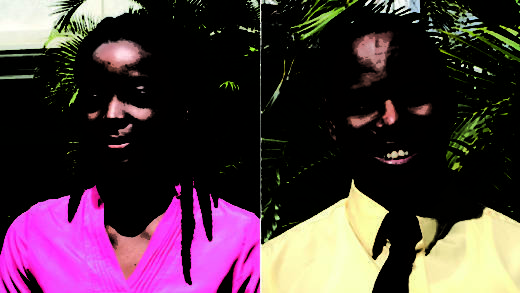 Jael Browne, left, and  Ricklon Hutchinson.