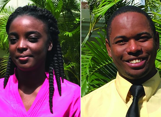 Jael Browne, left, and  Ricklon Hutchinson.