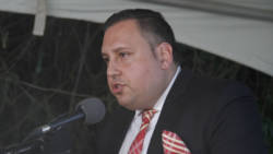 Joseph Romano of PACE Developments speaks during Thursday's ceremony. (iWN photo)