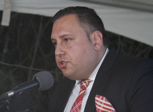 Joseph Romano of PACE Developments speaks during Thursday's ceremony. (iWN photo)