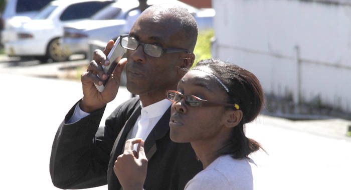 Pastor Nigel Morgan and his daughter, Krystal, after a court appearance in January 2017. (iWN photo)