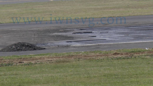 Large sections of the runway have been removed. (iWN photo)