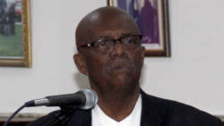 Arnhim Eustace speaking in Parliament. (iWN file photo)